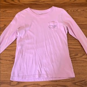 Vineyard Vines Purple Long-Sleeves Tee